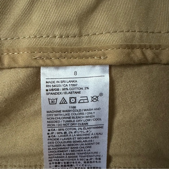 Banana Republic Authentic Chino Wide Leg Parachute Pants In Khaki Size 8 - Picture 7 of 8